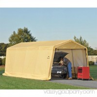 Shelterlogic Auto Shelter 10' x 20 x8' Peak Style Instant Garage, Sandstone   554795362